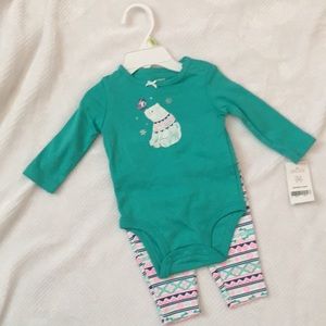 Carter's Baby Girl Long Sleeve Bodysuit/Pants Set